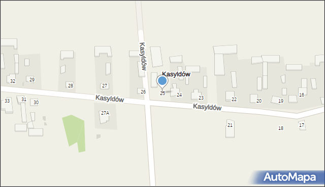 Kasyldów, Kasyldów, 25, mapa Kasyldów