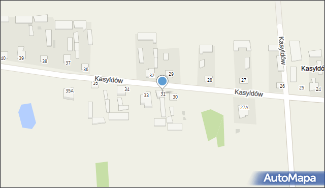 Kasyldów, Kasyldów, 31, mapa Kasyldów