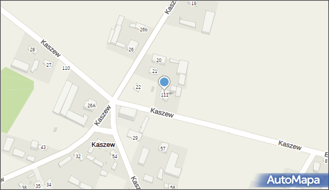Kaszew, Kaszew, 111, mapa Kaszew