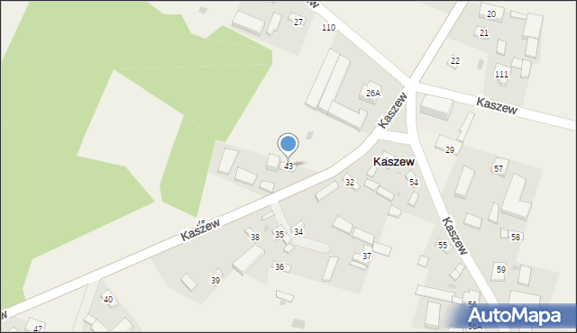 Kaszew, Kaszew, 43, mapa Kaszew