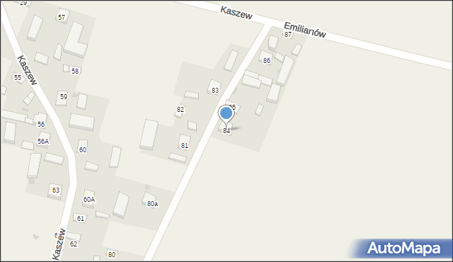 Kaszew, Kaszew, 84, mapa Kaszew