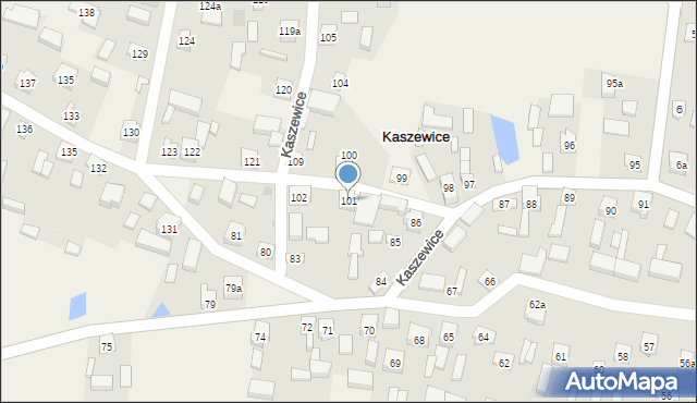 Kaszewice, Kaszewice, 101, mapa Kaszewice