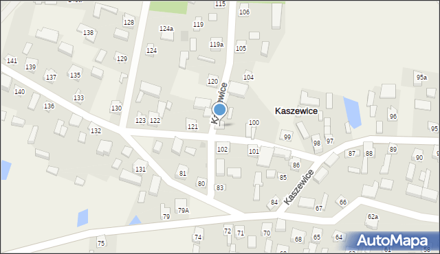 Kaszewice, Kaszewice, 109, mapa Kaszewice