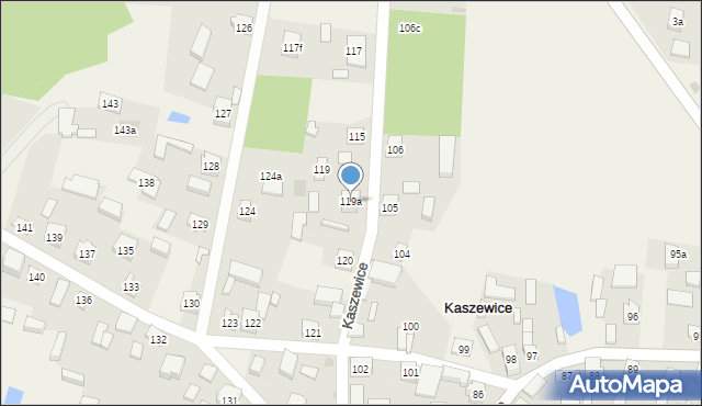 Kaszewice, Kaszewice, 119a, mapa Kaszewice