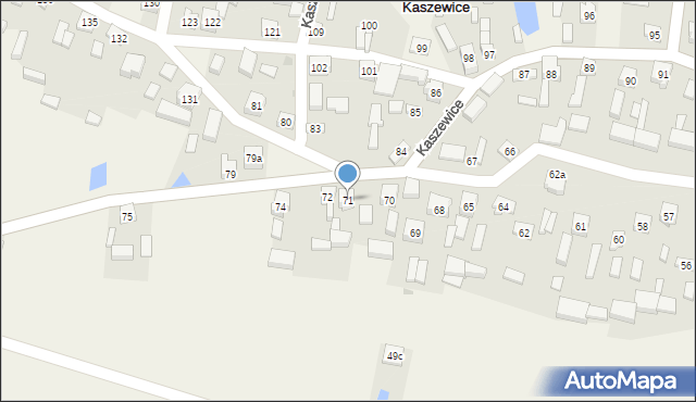 Kaszewice, Kaszewice, 71, mapa Kaszewice