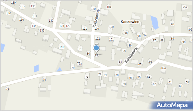 Kaszewice, Kaszewice, 83, mapa Kaszewice