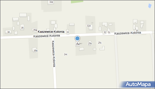 Kaszewice-Kolonia, Kaszewice-Kolonia, 25a, mapa Kaszewice-Kolonia