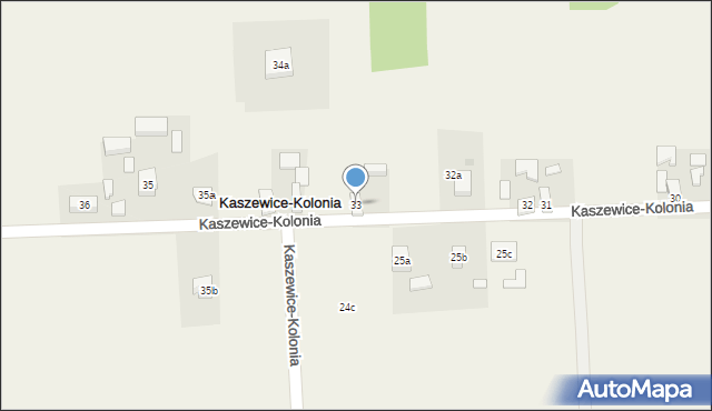 Kaszewice-Kolonia, Kaszewice-Kolonia, 33, mapa Kaszewice-Kolonia