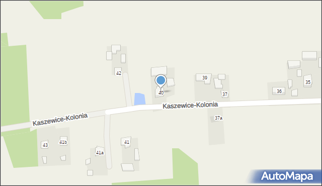 Kaszewice-Kolonia, Kaszewice-Kolonia, 40, mapa Kaszewice-Kolonia
