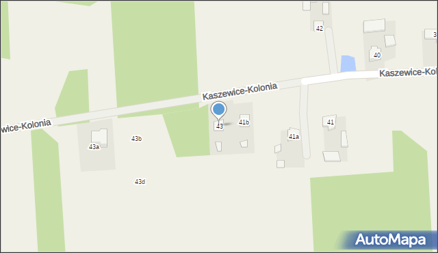 Kaszewice-Kolonia, Kaszewice-Kolonia, 43, mapa Kaszewice-Kolonia