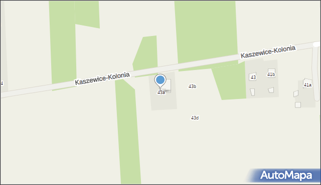 Kaszewice-Kolonia, Kaszewice-Kolonia, 43a, mapa Kaszewice-Kolonia