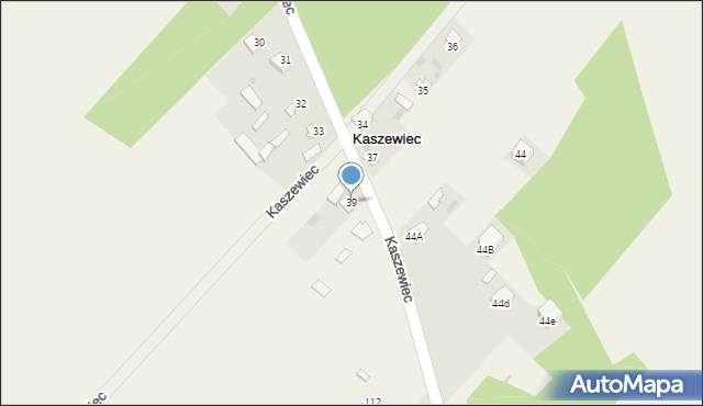 Kaszewiec, Kaszewiec, 39, mapa Kaszewiec