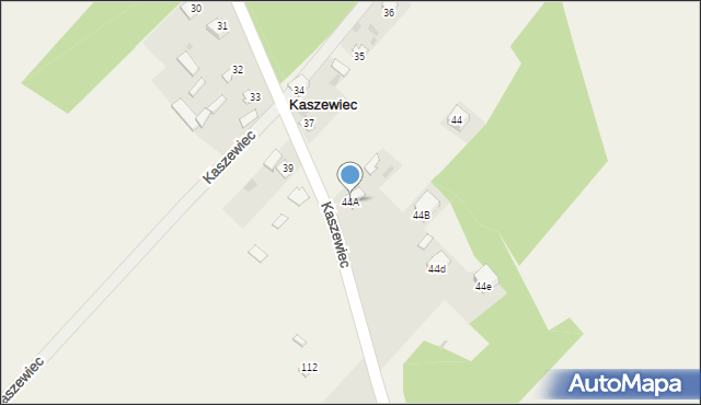 Kaszewiec, Kaszewiec, 44A, mapa Kaszewiec