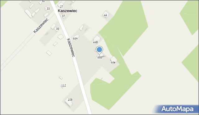 Kaszewiec, Kaszewiec, 44d, mapa Kaszewiec