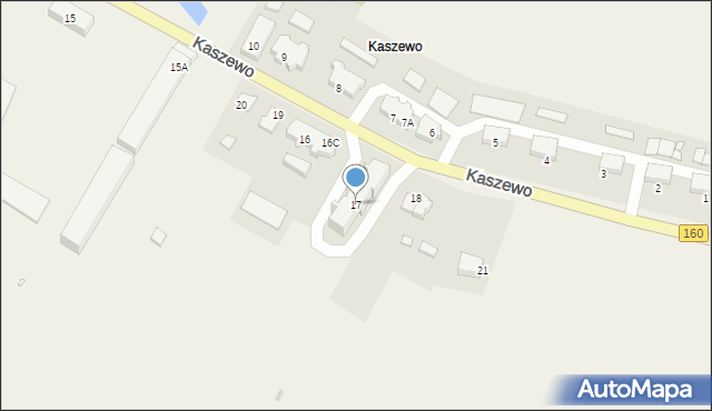 Kaszewo, Kaszewo, 17, mapa Kaszewo