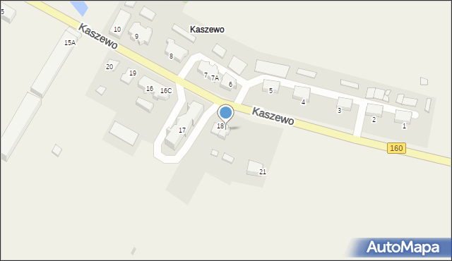 Kaszewo, Kaszewo, 18a, mapa Kaszewo