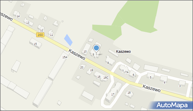 Kaszewo, Kaszewo, 9A, mapa Kaszewo