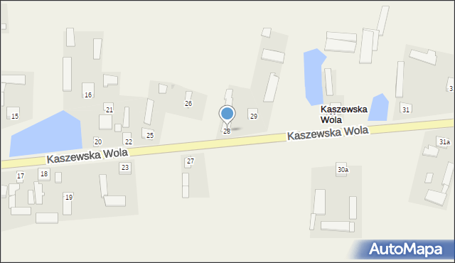 Kaszewska Wola, Kaszewska Wola, 28, mapa Kaszewska Wola