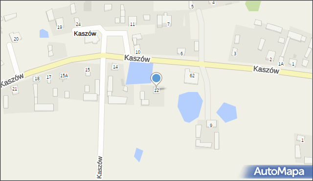 Kaszów, Kaszów, 12, mapa Kaszów