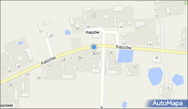 Kaszów, Kaszów, 15, mapa Kaszów