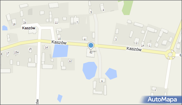 Kaszów, Kaszów, 62, mapa Kaszów