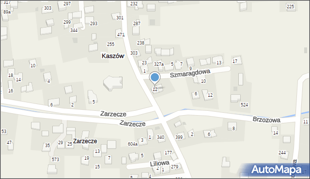 Kaszów, Kaszów, 12, mapa Kaszów