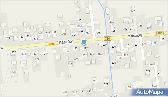 Kaszów, Kaszów, 133, mapa Kaszów