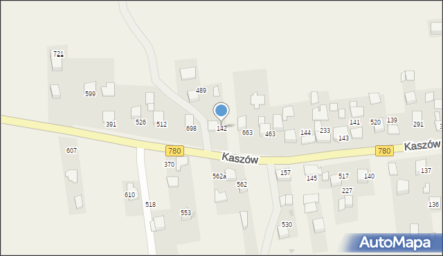 Kaszów, Kaszów, 142, mapa Kaszów