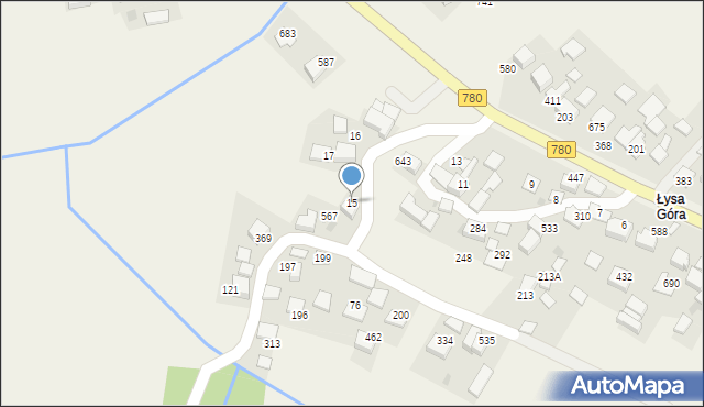 Kaszów, Kaszów, 15, mapa Kaszów