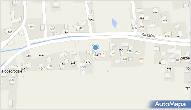 Kaszów, Kaszów, 174, mapa Kaszów