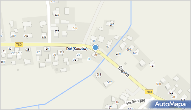 Kaszów, Kaszów, 18, mapa Kaszów