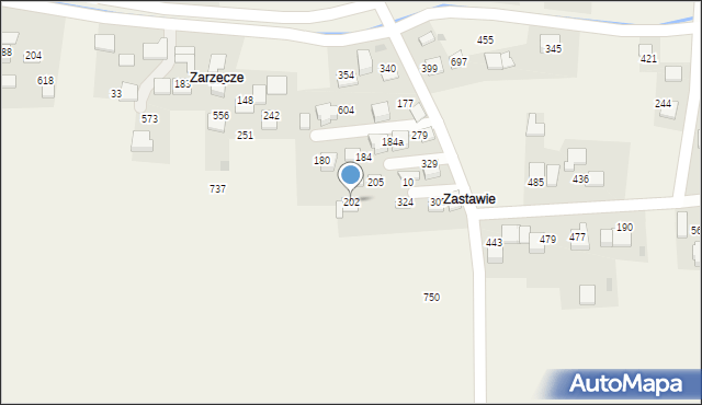 Kaszów, Kaszów, 202, mapa Kaszów