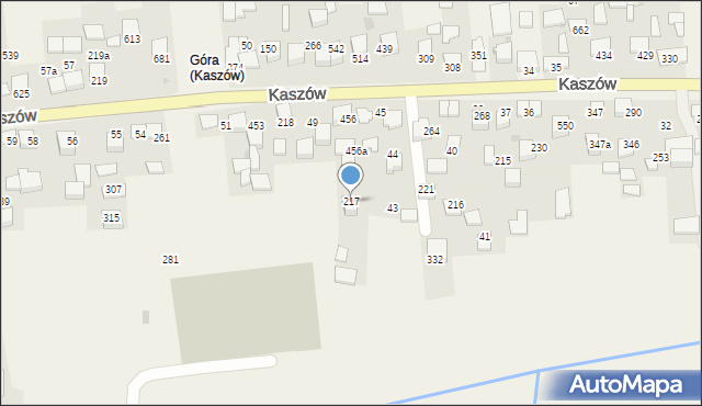 Kaszów, Kaszów, 217, mapa Kaszów