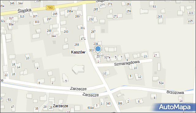 Kaszów, Kaszów, 23, mapa Kaszów