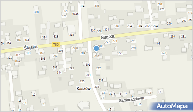 Kaszów, Kaszów, 232, mapa Kaszów