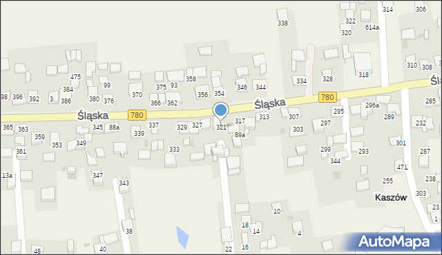 Kaszów, Kaszów, 256, mapa Kaszów