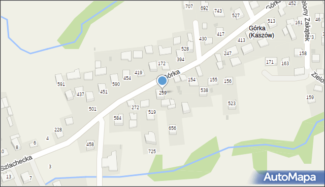 Kaszów, Kaszów, 259, mapa Kaszów