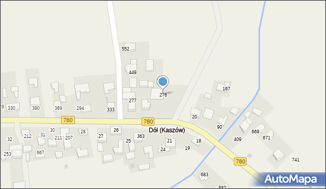 Kaszów, Kaszów, 276, mapa Kaszów