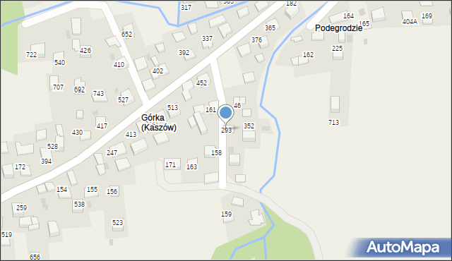 Kaszów, Kaszów, 293, mapa Kaszów