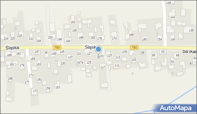 Kaszów, Kaszów, 32, mapa Kaszów