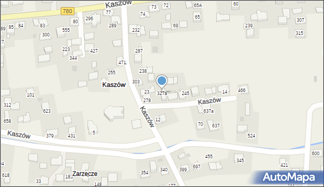 Kaszów, Kaszów, 327a, mapa Kaszów