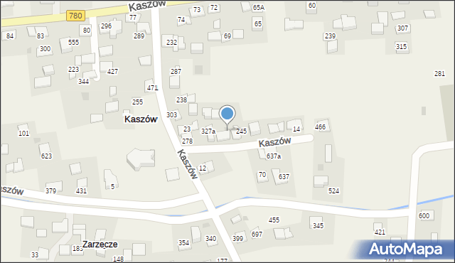 Kaszów, Kaszów, 342, mapa Kaszów