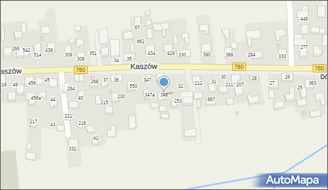 Kaszów, Kaszów, 346, mapa Kaszów