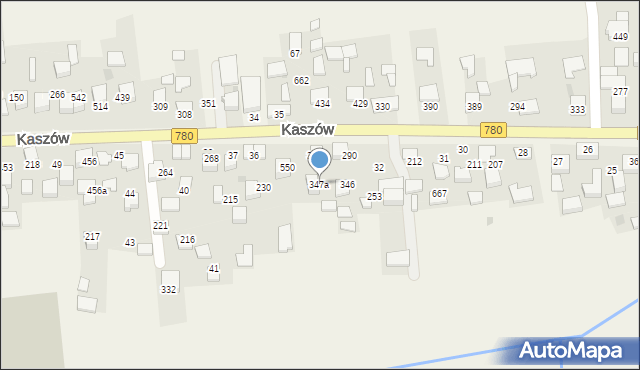 Kaszów, Kaszów, 347a, mapa Kaszów