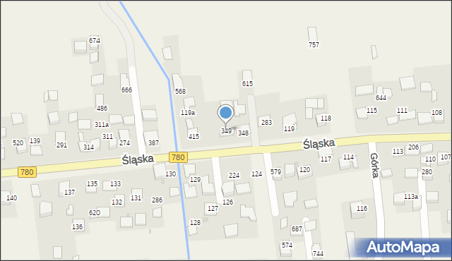 Kaszów, Kaszów, 349, mapa Kaszów