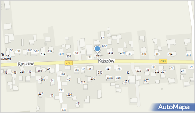 Kaszów, Kaszów, 35, mapa Kaszów