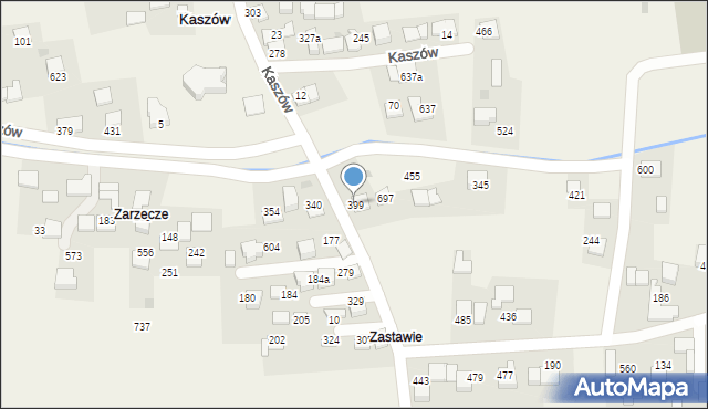 Kaszów, Kaszów, 399, mapa Kaszów