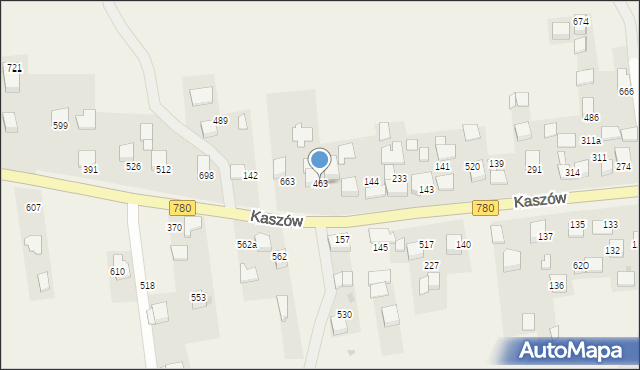 Kaszów, Kaszów, 463, mapa Kaszów