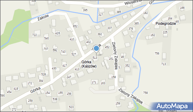 Kaszów, Kaszów, 513a, mapa Kaszów