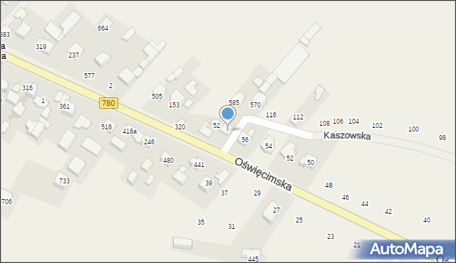 Kaszów, Kaszów, 52a, mapa Kaszów